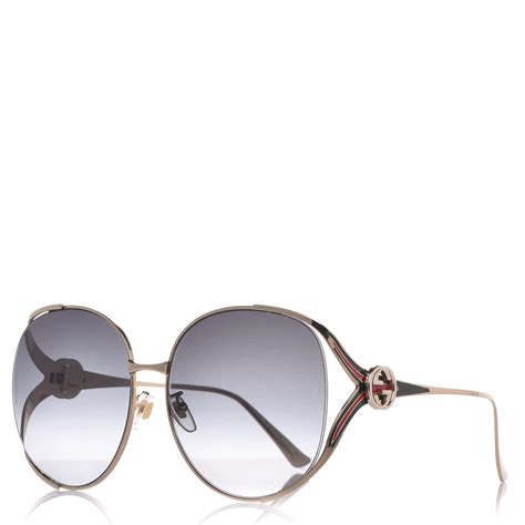 gucci round gold frames|gucci oversized round frame.